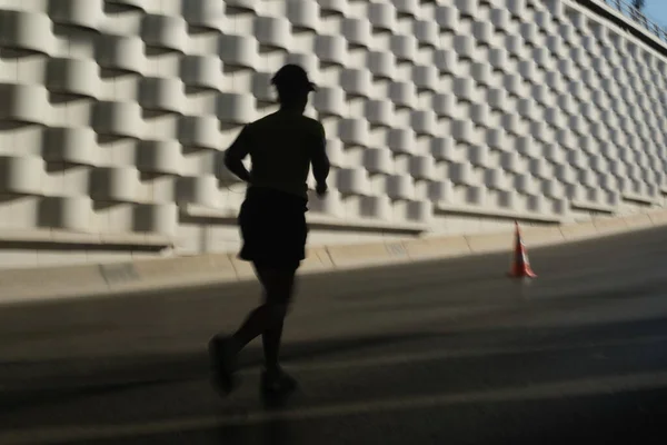 Izmir Turkey September 2022 Silhouette Running Woman Running Special 100Th — Stock Photo, Image