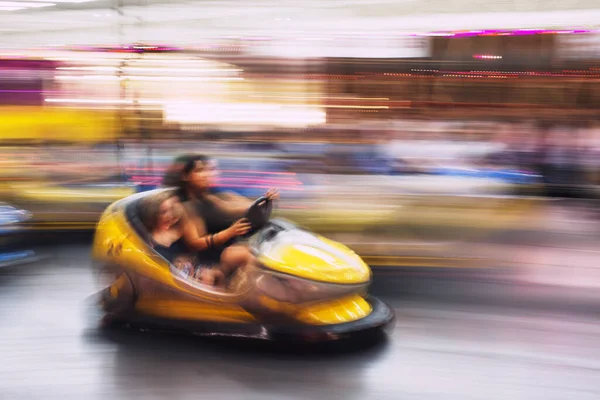 Abstract Photo Bumper Car Amusement Park Izmir Fun Fair — стокове фото