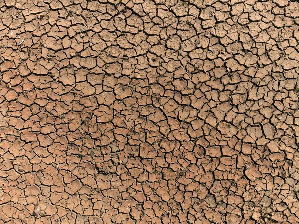 Volando Sobre Sequía Con Drones Tierra Seca Desde Vista Superior — Foto de Stock