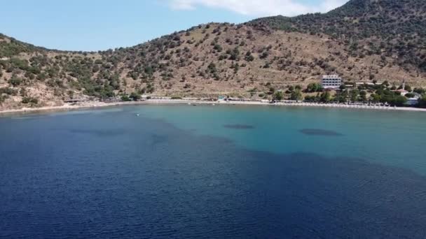 Izmir Turquía Junio 2022 Vista Aérea Playa Denizkoy Con Zona — Vídeo de stock