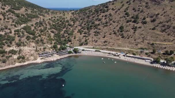 土耳其伊兹密尔 2022年6月7日 用无人驾驶飞机俯瞰杰尼兹科伊海滩 — 图库视频影像