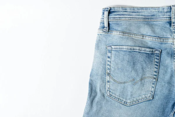 Close Shot Back Pocket Blue Jeans — Stock Photo, Image