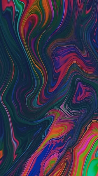 Close Render Abstract Curvy Psyhedelic Colorful Background Texture — Stock Photo, Image