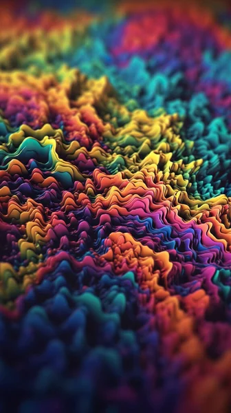Close Weergave Van Abstracte Psyhedelische Kleurrijke Achtergrond Textuur Met Ondiepe — Stockfoto