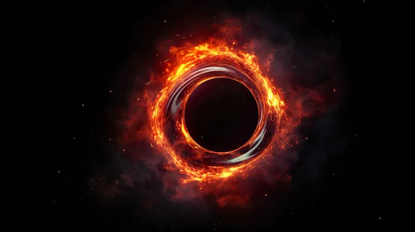 Imaginative Illustration Black Hole Pulling All Light Matter Striking Visualization — Stock Photo, Image
