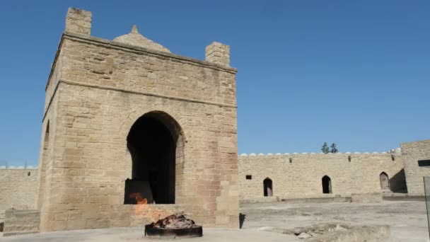 Baku Azerbeidzjan Juni 2023 Boeiende Video Van Iconische Ateshgah Fire — Stockvideo