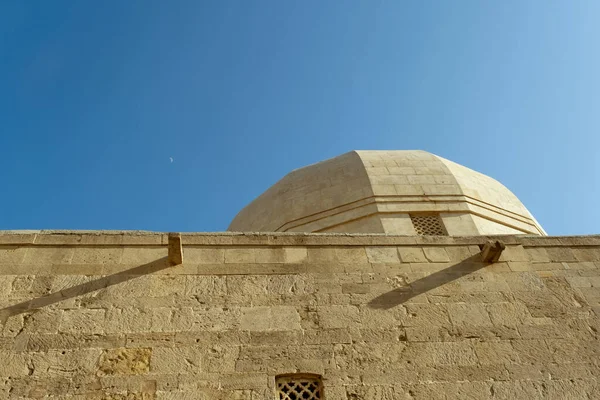 Photograph Capturing Historic Mosque Dome Icherisheher Old City Baku Azerbaijan — Stock Photo, Image
