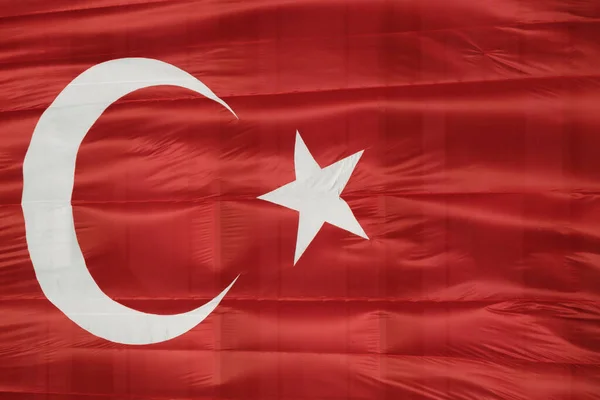 Photograph Capturing Vibrant Red White Turkish Flag Symbolizing Unity Independence — Stock Photo, Image