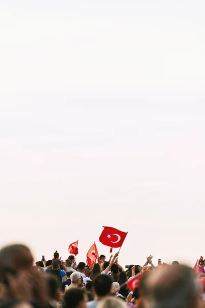 Izmir Turkey September 2023 Amidst Sea Jubilant People Cumhuriyet Square — Stock Photo, Image