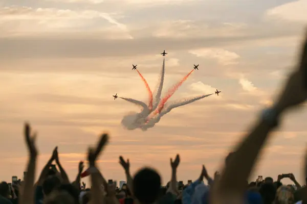 Измир Турция Сентября 2023 Года День Освобождения Измира Знаменитые Самолеты — стоковое фото