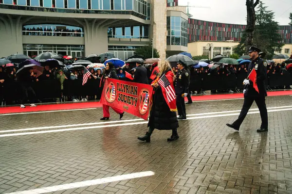Tirana Albania Listopada 2023 Alei Męczenników Narodu Pobliżu Pałacu Matki — Zdjęcie stockowe