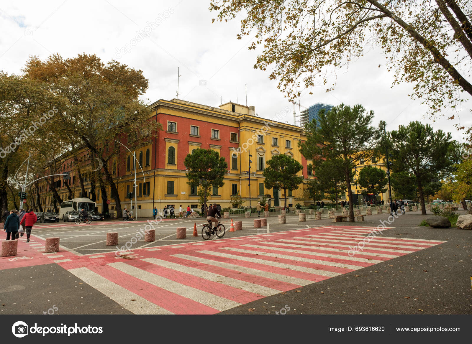 Tirana Albania November 2023 Photo Capturing Ministry Finance Building