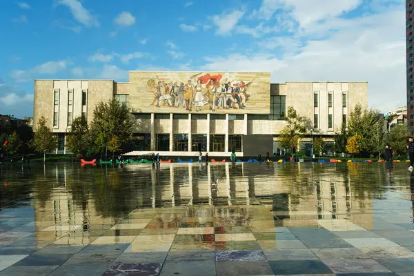 Tiran Arnavutluk Kasım 2023 Tiran Yağmurlu Bir Bağımsızlık Günü Nde — Stok fotoğraf
