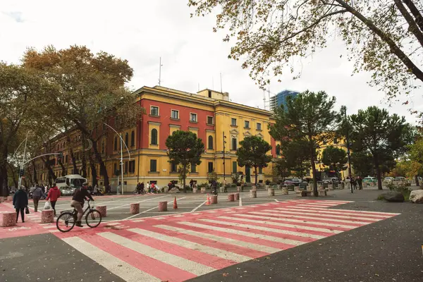 Tirana Albania November 2023 Street Photo Martyrs Nation Boulevard