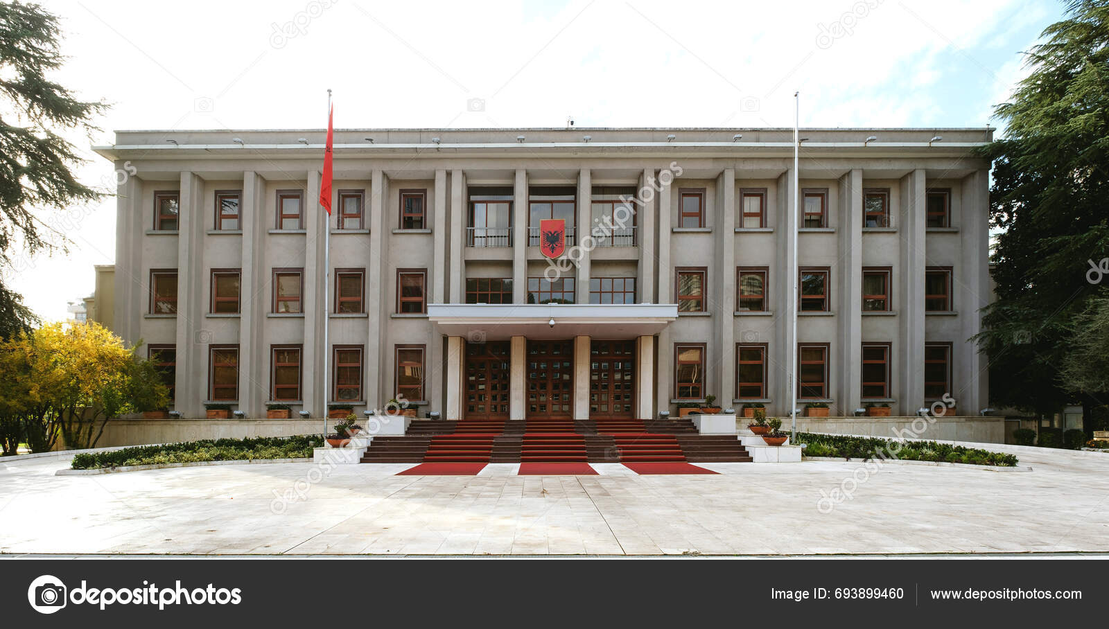 Tirana Albania November 2023 Photo Capturing Exterior Prime Minister's
