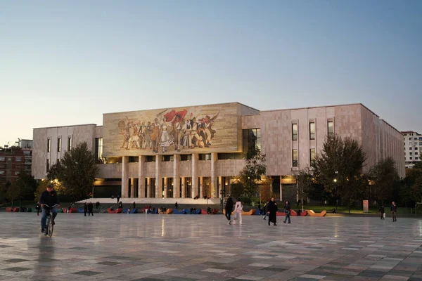 Tiran Arnavutluk Kasım 2023 Ulusal Müze Mavi Saatte Ele Geçirildi — Stok fotoğraf
