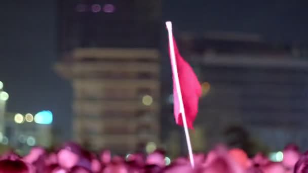 Tirana Albánia 2023 November Skanderbeg Tér Függetlenség Napjának Vibrálásával Világított — Stock videók