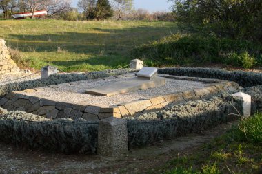 Canakkale, Turkey - Mar 18 2024: Photo of the Lieutenant Colonel Charles Doughty-Wylie memorial in Seddulbahir village on the Gallipoli Peninsula clipart