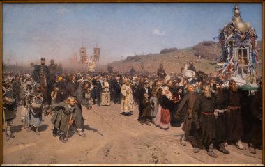 Moskova, Rusya - 22 Ağustos 2024: Ilya Repin 'in 