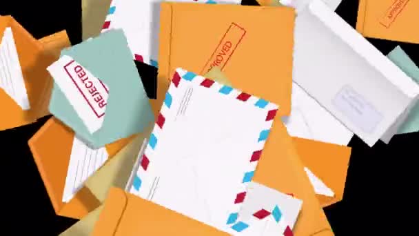 Dies Ist Eine Packung Mit Verschiedenen Briefumschlägen — Stockvideo