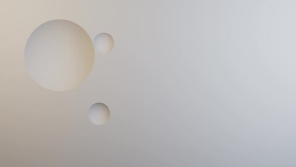 Loop Animation White Balls Background — Video Stock
