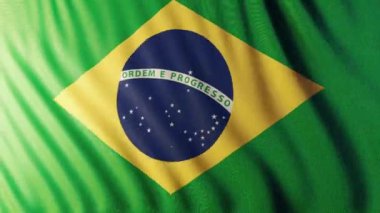 Bu Brezilya bayrağının 3D animasyonu.