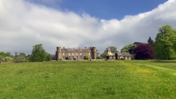 Yarpole Herefordshire 2023 Εξωτερικό Του Ιστορικού Κάστρου Croft Του Κήπου — Αρχείο Βίντεο