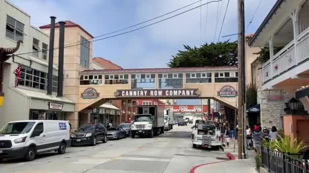 Monterey California Usa 2022 Ιστορική Περιοχή Cannery Row Στο Monterey — Αρχείο Βίντεο