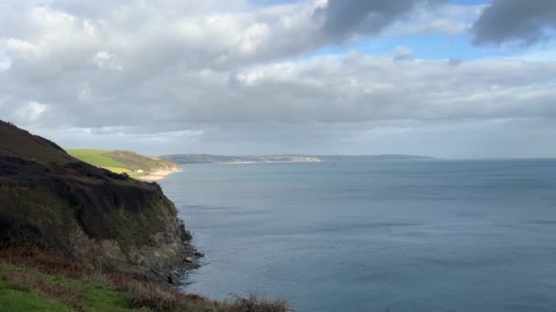 Impresionante Costa Devon Del Sur Con Beesands Slapton Distancia Tranquilo — Vídeos de Stock