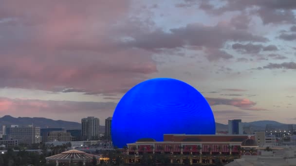 Las Vegas Nevada Eua 2024 Las Vegas Sunset Com Futurista — Vídeo de Stock
