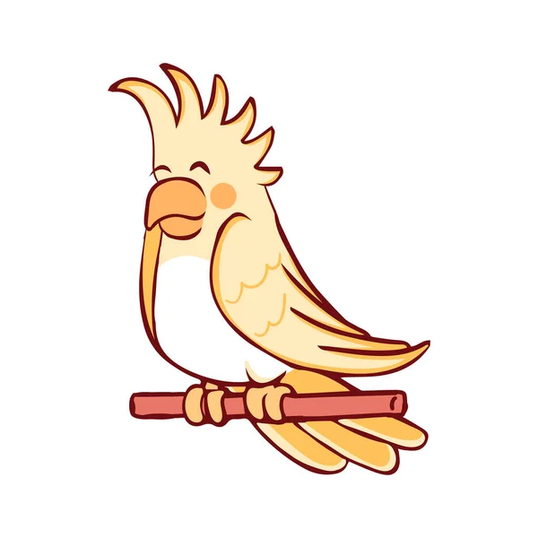 Izolované Kreslení Čáry Odstínu Ptáka — Stockový vektor