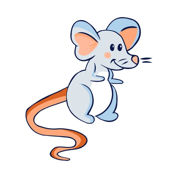 Illustrazione Vettoriale Isolata Dell Ombra Del Mouse — Vettoriale Stock