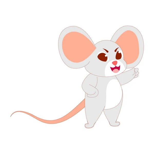 Izolované Tělo Myši Dítě Čínský Horoskop Vektor Ilustrace — Stockový vektor
