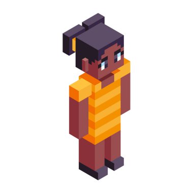 İzole edilmiş kız maden gemisi şekil renk vektörü çizimi