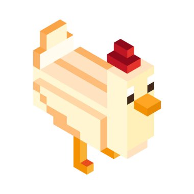 İzole edilmiş gen minecraft figürü renk vektörü çizimi