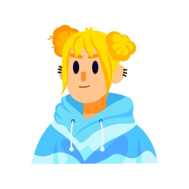 Ayrı yaşayan sarışın kadın renk çizimi ile karşı karşıya.