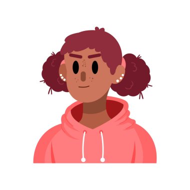 Ayrı yaşayan esmer kadın renk vektörü çizimine maruz kalıyor