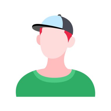 İzole edilmiş pelerin adam sadece renk vektörü çizimine bakıyor