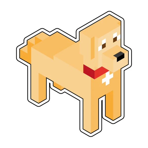 ปภาพเวกเตอร ของหมา Minecraft — ภาพเวกเตอร์สต็อก
