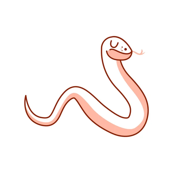 Serpiente Aislada Dibujar Bebé Horóscopo Chino Vector Ilustración — Archivo Imágenes Vectoriales