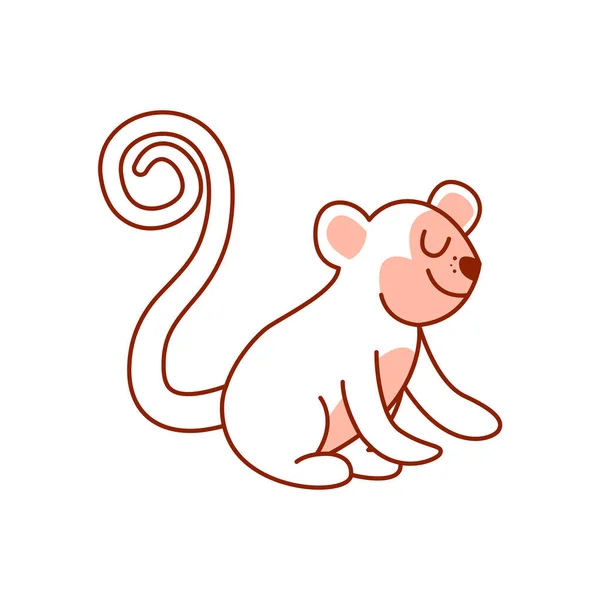 Macaco Isolado Desenhar Bebê Chinês Horóscopo Vetor Ilustração — Vetor de Stock