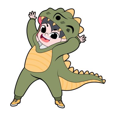 Soyutlanmış çocuk Cadılar Bayramı kostümlü Vektör illüstrasyonunu gizledi