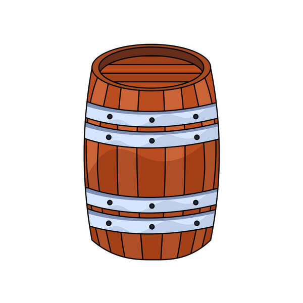 Isolated beer barrel Oktoberfest season Vector illustration