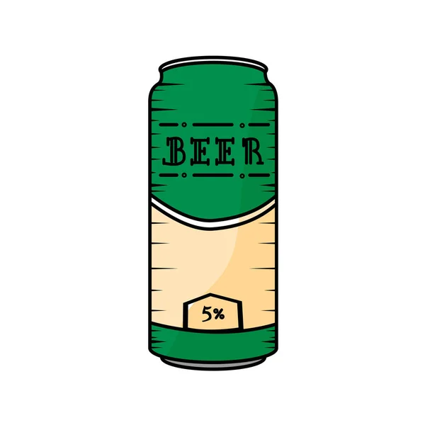 Cerveja Isolada Pode Oktoberfes Temporada Ilustração Vetorial —  Vetores de Stock