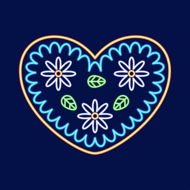 İzole edilmiş kalp mavisi arkaplan oktoberfest vektör çizimi