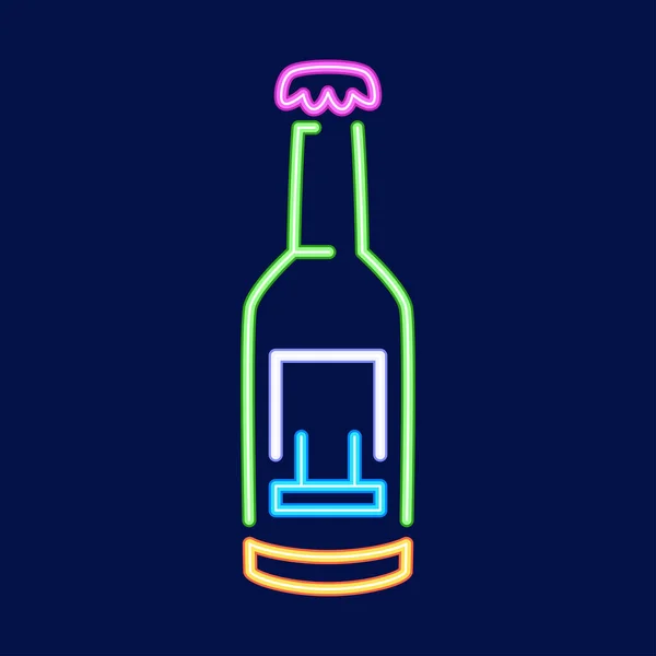 Isolierte Flasche Blauen Hintergrund Oktoberfest Vektor Illustration — Stockvektor
