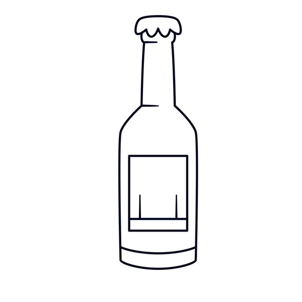 分离瓶子绘制白色Oktoberfest病媒图解 — 图库矢量图片