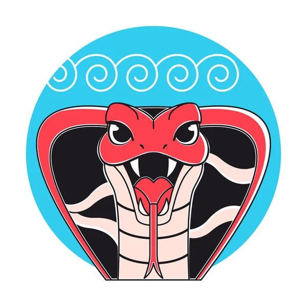 Avatar Serpent Isolé Symbole Zodiaque Chinois Illustration Vectorielle — Image vectorielle