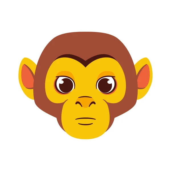 Isolated Monkey Avatar Chinese Zodiac Symbol Vector Illustration — Stock Vector
