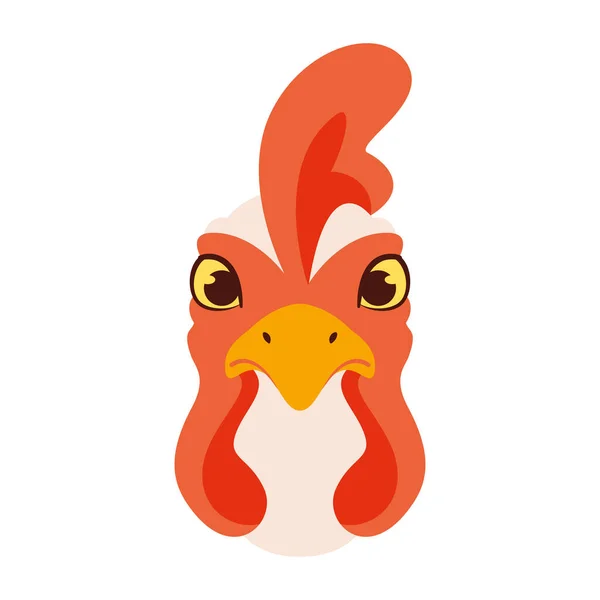 Isolated Rooster Avatar Chinese Zodiac Symbol Vector Illustration — Stock Vector